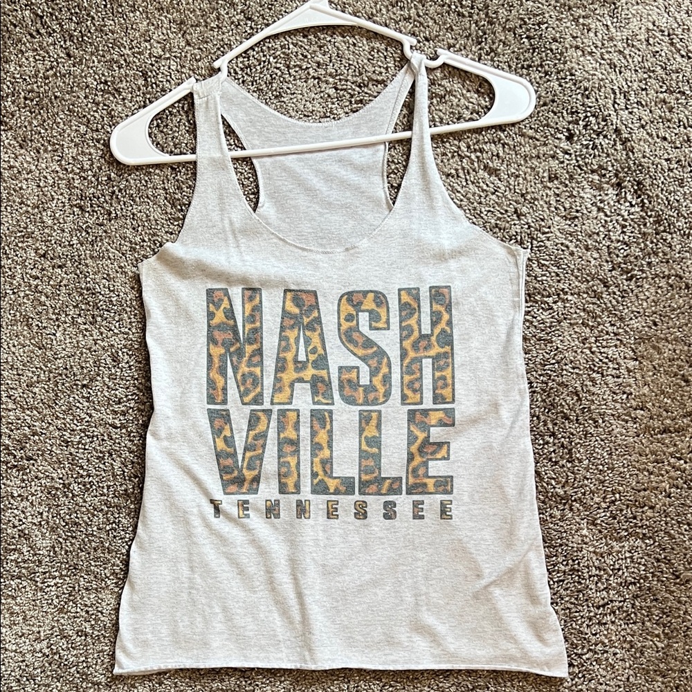 Gray Nashville Graphic Tank Top